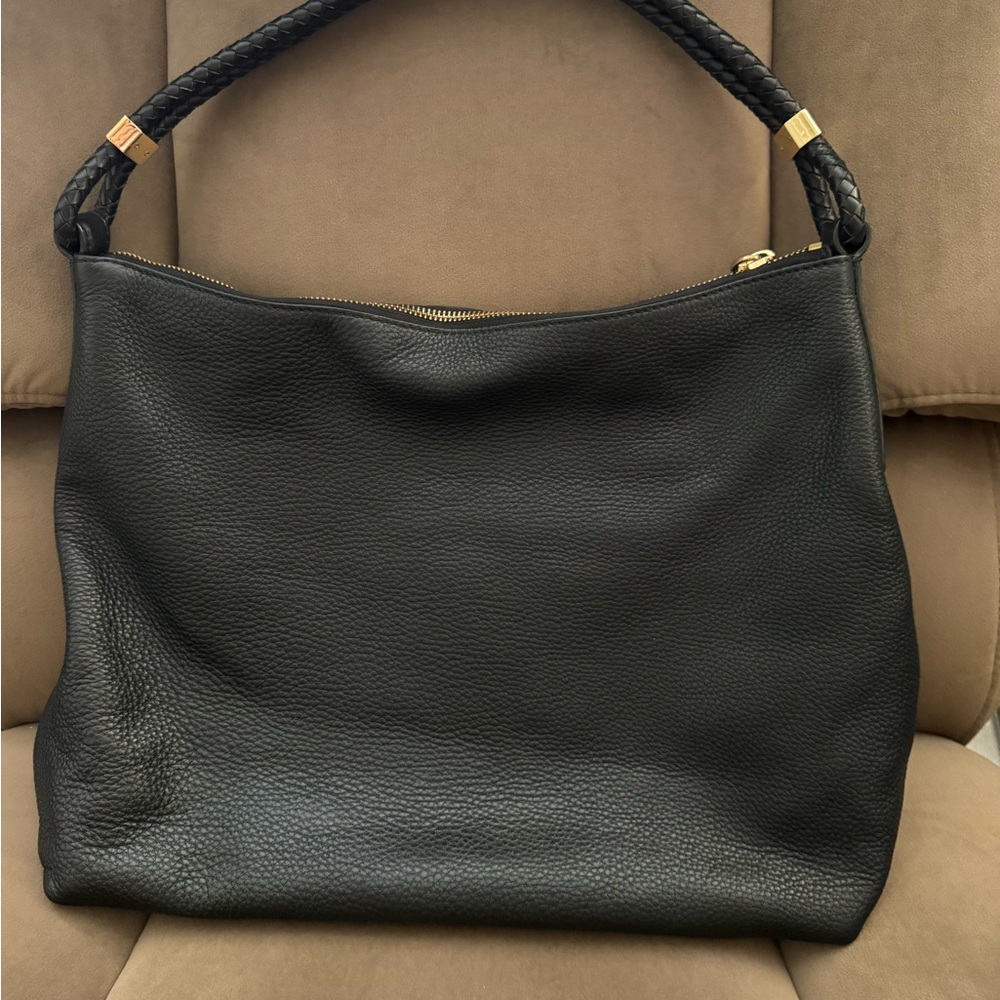 Michael Kors Black Pebbled Leather Hobo Bag - Picture 2 of 5